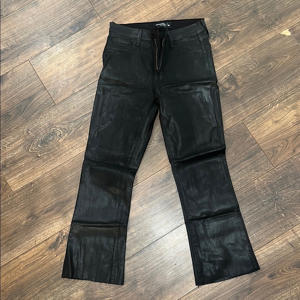 Black Coated Denim Pants
